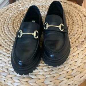Dune London Women Gallagher Black Leather Loafers. EUR size 38 (7-8)